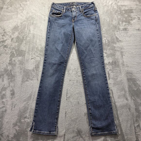 Silver Jeans Malibu Jeans Womens 27 Straight Leg Distressed Denim Made Canada - Picture 1 of 9